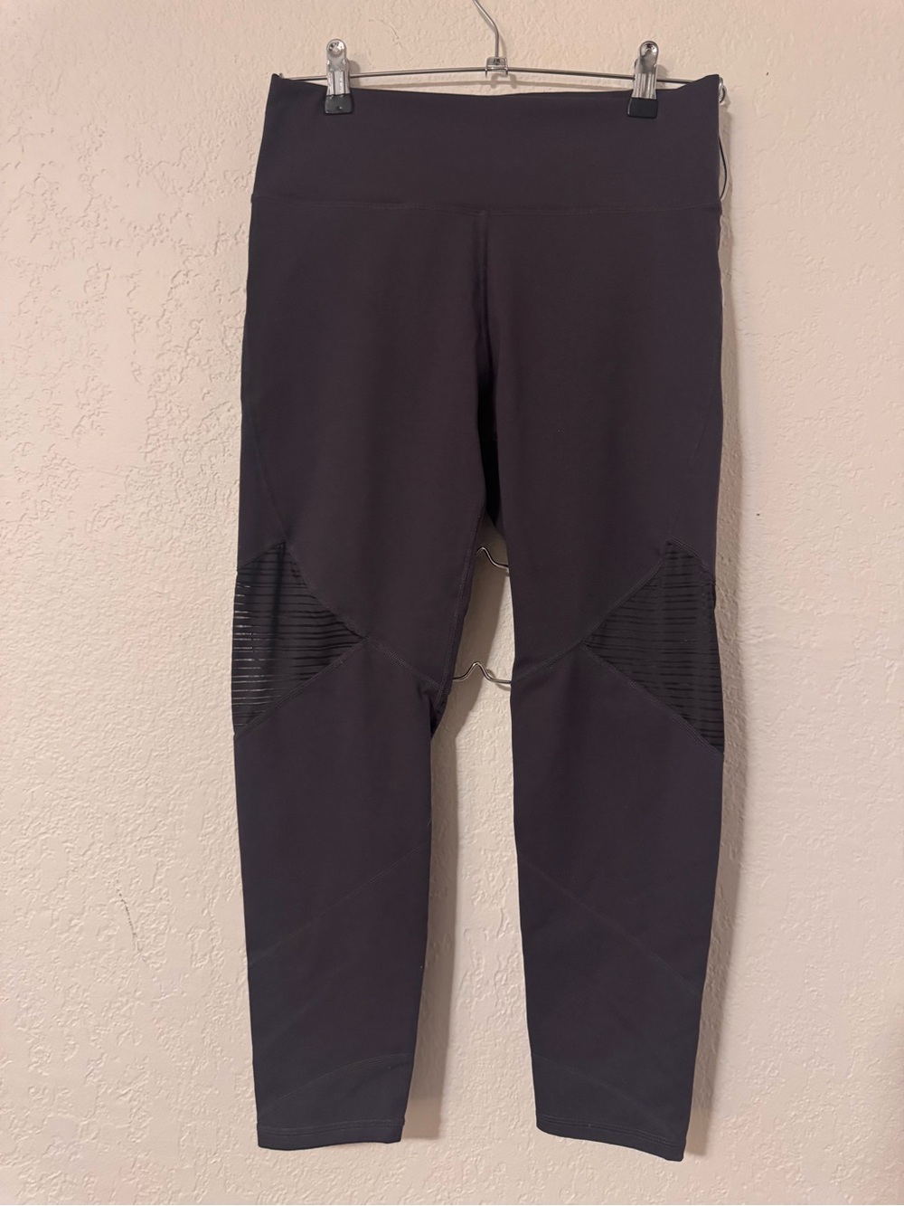 Fabletics Black High-Waist Leggings with Subtle Stitch Detail